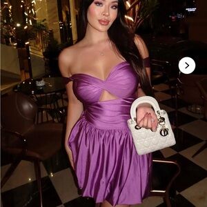 Fashion Nova Strapless Purple Dress